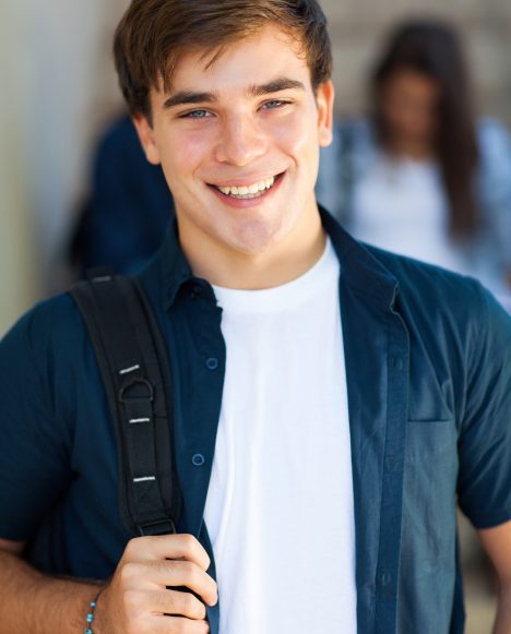 Caucasian male student with dark hair | Returning Students