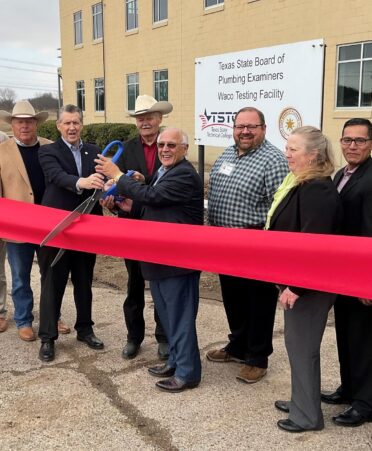 Waco state plumbing board testing center ribbon cutting