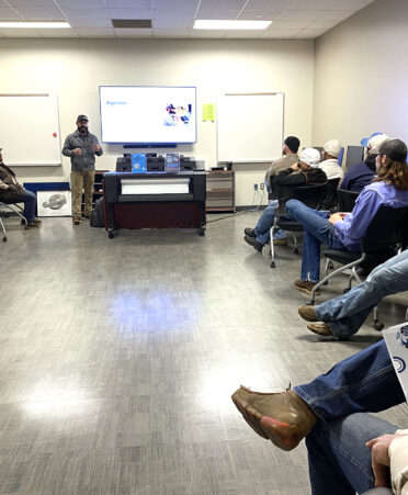 Josh Erickson, PMG’s ReTool public relations and engagement specialist, speaks to TSTC students during an employer spotlight event.