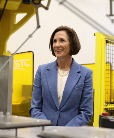 Texas state Sen. Lois Kolkhorst visits the Robotics Technology lab Wednesday, March 23, at TSTC.