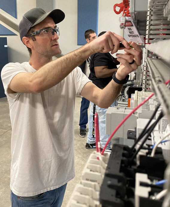 Spear begins new career path in TSTC’s Electrical Power and Controls