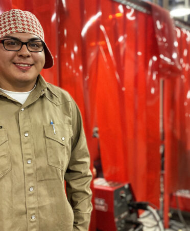 Landon Rodriguez looks forward to completing his degree and advanced training in TSTC’s Welding Technology program.