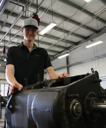 Hunter Rees, a TSTC Diesel Equipment Technology student, switched gears from studying animal science at a big university to pursuing his love of diesel engines at TSTC’s campus in Fort Bend County.