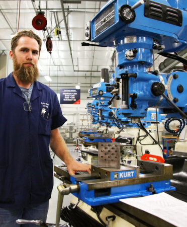Current TSTC Precision Machining Technology instructor Taylor Marze obtained a four-year art degree before returning to learn new skills as a student at TSTC.