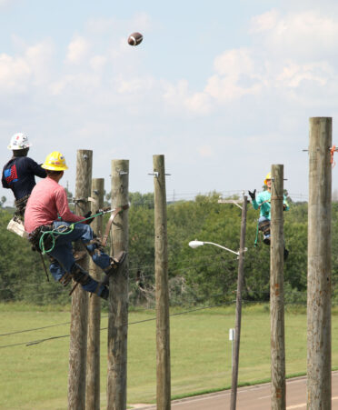 2R7A7083 1 372x451 - Footballs help TSTC Electrical Lineworker students conquer fear of heights