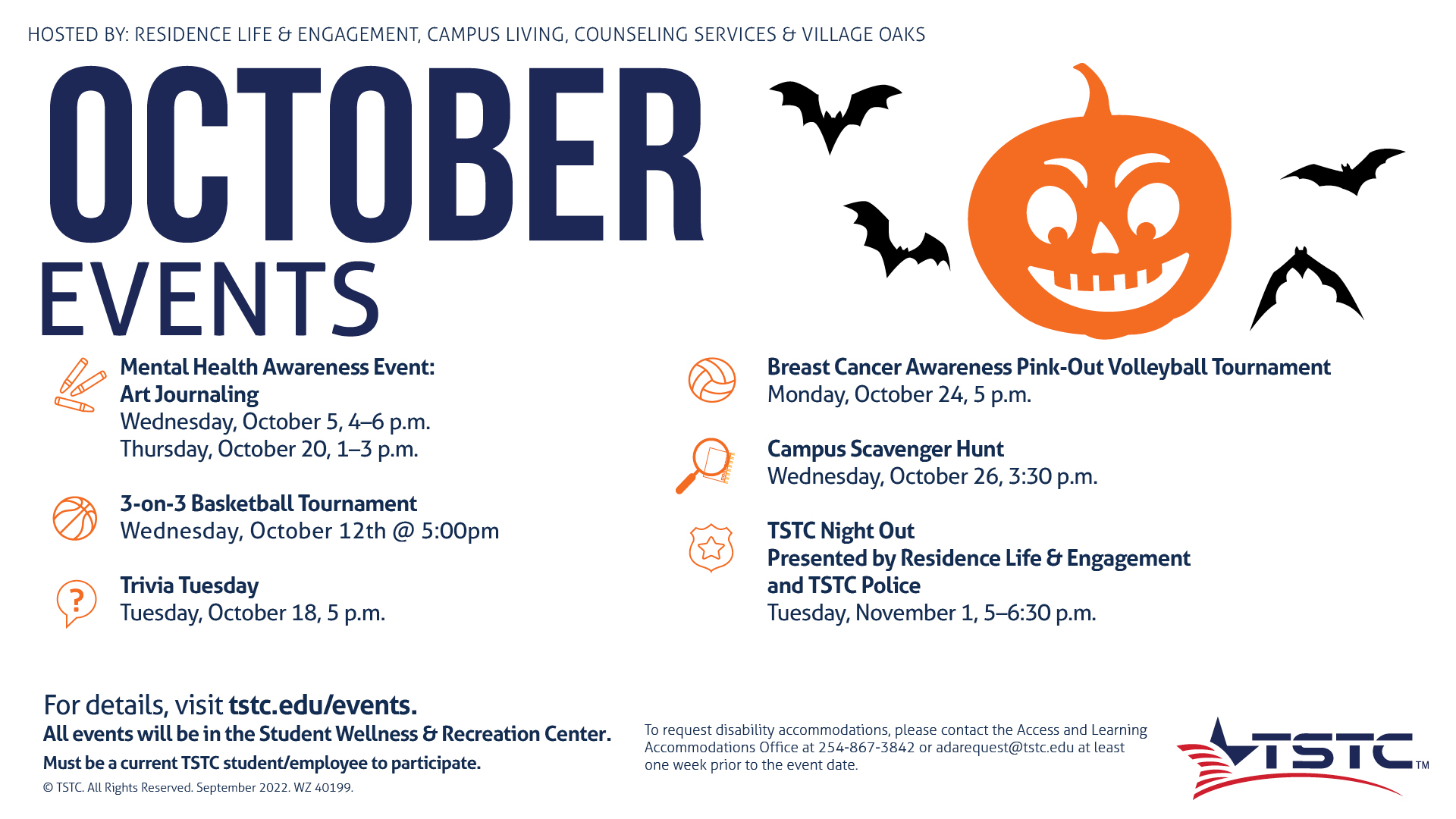 October Events DSWA 41099 - 3-on-3 Basketball Tournament