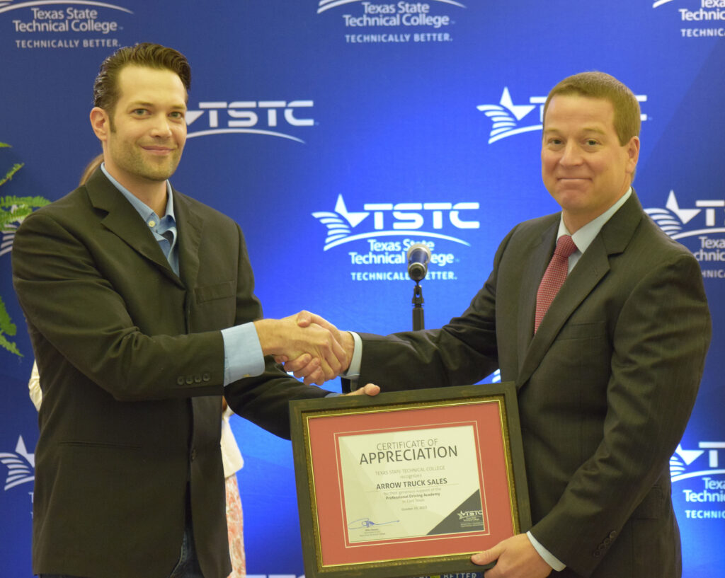 TSTC Professional Driving Academy celebrates partnership with Arrow
