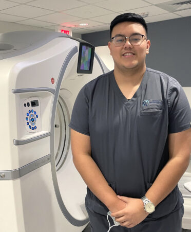 TSTC fourth-semester Biomedical Equipment Technology student Saul Turrubiates works as a biomedical equipment technician with iServe Biomedical in Houston.