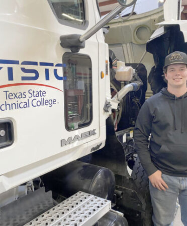Nate Slayton said his career choice of working on large trucks led him to study Diesel Equipment Technology at TSTC.