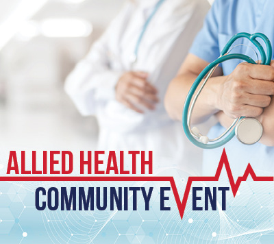 Allied Heath Community Event April 6, 2023 3pm-7pm Cultural Arts Center