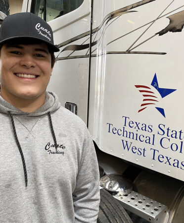 Christian Gutierrez, who is studying for an Associate of Applied Science degree in Diesel Equipment Technology at TSTC, plans to take the skills he learns with him to his father’s business, Cuate Trucking in Miles.