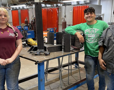 TSTC Welding Technology students (from left) Sabrine Stewart, Tabitha Bishop, Rory Bustamante and Carlos Murga will compete in the SkillsUSA Texas Postsecondary Leadership and Skills Conference in Houston.