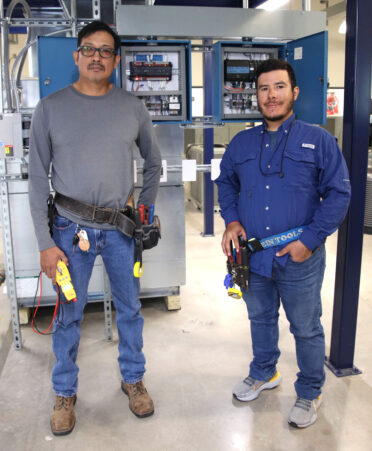 TSTC HVAC Technology alumni Carlos Ortega (left) and Javier Garcia are the founders of Apex Automation LLC, a La Feria-based industrial and commercial automation company.