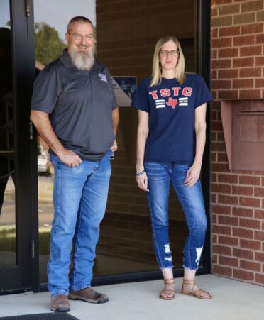 TSTC Automation and Controls Technology instructor Troy Powledge and senior enrollment coach Charla Foster returned to TSTC to help educate future generations. (Photo courtesy of TSTC.)