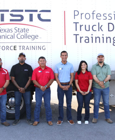 Isaac Gonzalez, Juan Silguero, Juan Hernandez, Robert Ramirez, Neiva Martinez, Andrew Gonzalez and Gamaliel Nino are representatives of TSTC’s Workforce Training and Continuing Education Professional Driving Academy in Harlingen.