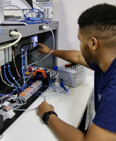 At TSTC, each Automation and Controls Technology student will build and work with their own programmable logic controller and human machine interface trainer. (Photo courtesy of TSTC.)