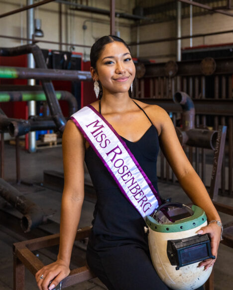 Daniella is a TSTC student in the Welding Technology program who also happens to be Miss Rosenberg Latina 2023.
