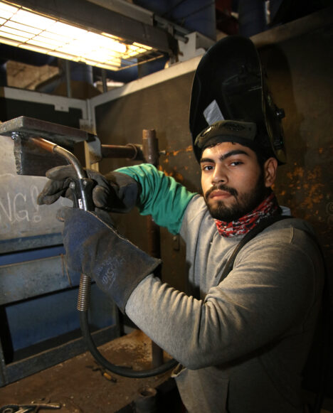 Justino Rivera is a Welding Technology student at TSTC’s campus in Harlingen.
