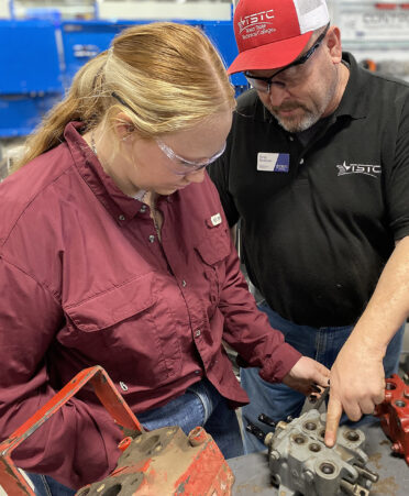 two people working on a project