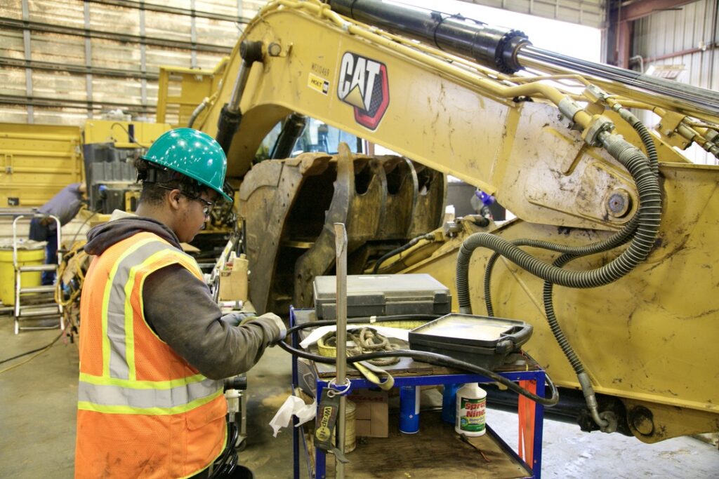 TSTC’s Diesel Equipment Technology program offers apprenticeships to fourth-semester students, but they can be earned as early as the second semester. (Photo courtesy of TSTC.)