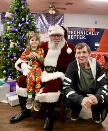 TSTC student Blake Edwards (right) joined the Automation and Controls Technology program to find a career that will better provide for his daughter, Ema (left). (Photo courtesy of TSTC.)