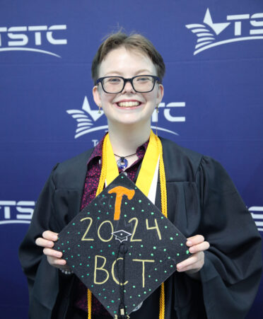 Recent TSTC Building Construction Technology graduate Jess Johnson has accepted a job as a full-time advanced carpenter with Joeris General Contractors.