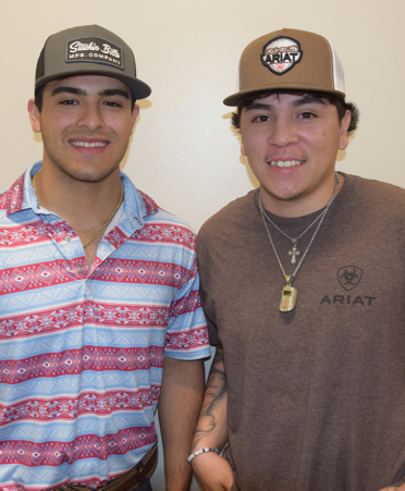 two men in hats standing