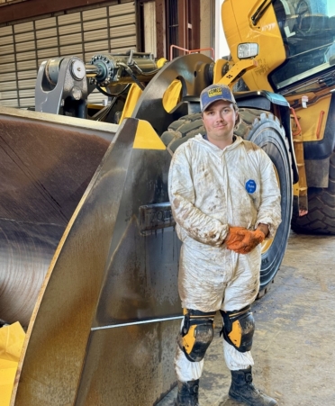 TSTC Diesel Equipment Technology graduate Skyler McMurrian began an apprenticeship for ROMCO Equipment Co. while he was a student at TSTC. He is now a shop technician at the company’s Longview location. (Photo courtesy of TSTC.)