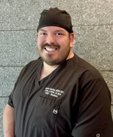 TSTC LVN to RN Transition Nursing alumnus Aaron Cancino is a charge nurse at Rio Grande Regional Hospital.