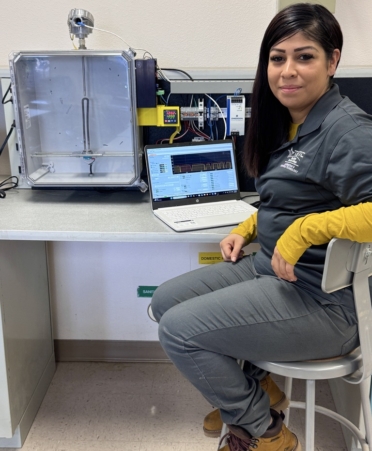 Karla Sanchez, an Automation and Controls Technology student, balances her time between her education, a full-time job and her two children. (Photo courtesy of TSTC.)