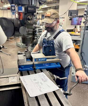 Lewis Thomas, a Precision Machining Technology student at Texas State Technical College, returned to the Marshall campus after almost two decades in the oilfield. (Photo courtesy of TSTC.)