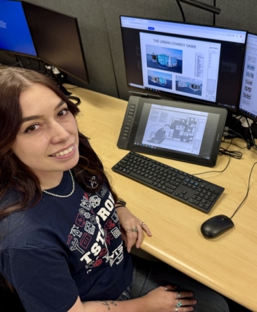 Rachel Stem-Goolsby, a graduate of Texas State Technical College’s Drafting and Design program, is a structural technician at Datum Engineers’ Dallas location. (Photo courtesy of TSTC.)