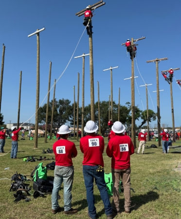 Photo caption: Texas State Technical College’s Electrical Lineworker and Management Technology program held its Lineworker Rodeo on Thursday, July 10, at the Waco campus. (Photo courtesy of TSTC.)