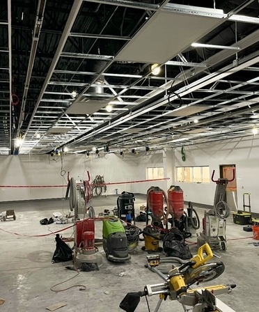 Photo caption: Texas State Technical College’s Industrial Systems program at the Williamson County campus is moving from the first floor to a renovated space (shown here during renovation) on the third floor of the East Williamson County Higher Education Center in Hutto. The move is scheduled to be complete when the fall semester starts on Tuesday, Sept. 2. (Photo courtesy of TSTC.)