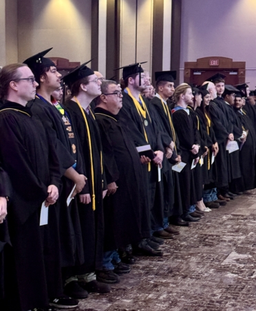 TSTC’s North Texas campus awarded 50 graduates with associate degrees or certificates of completion, 22 of which were certificates in Welding Technology. (Photo courtesy of TSTC.)