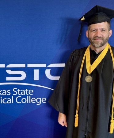 Stephen Moore, a TSTC Cybersecurity graduate, balanced his education and a full-time job with power generation company Luminant. (Photo courtesy of TSTC.)