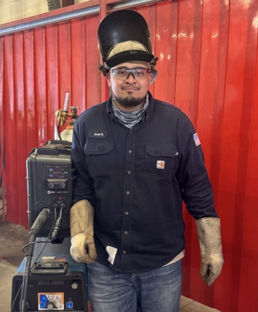 Jose Rodriguez - Instructor and Student Jose Rodriguez graduated from Texas State Technical College’s Welding program in 2022 and later returned as a Welding instructor at the North Texas campus. (Photo courtesy of TSTC.)