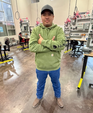 IMG_1968 Photo caption: Danny Vega, of Waco, is a candidate for graduation in the Industrial Systems (now the Advanced Manufacturing - Industrial Maintenance) program at Texas State Technical College’s Fall 2025 Commencement schedule for 6:30 p.m. on Wednesday, Dec. 17, at the BASE at Extraco Events Center. (Photo courtesy of TSTC.)