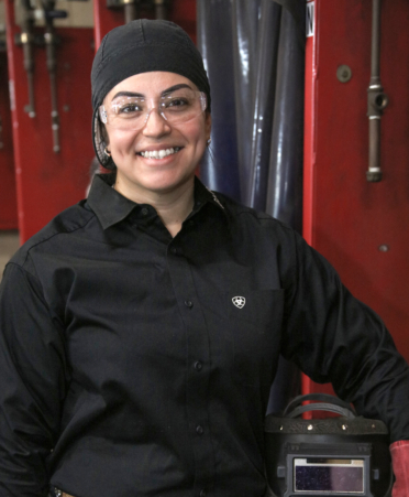 Justine Carranza is a Welding student at Texas State Technical College’s Fort Bend County campus.