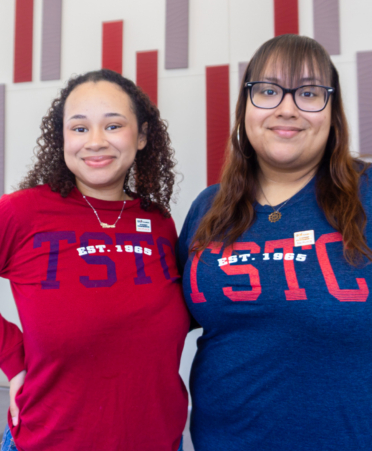Texas State Technical College in Fort Bend County Digital Media Design students Shania Ceasar (left), who placed second, and Cristina Reyna, who placed third, recently received recognitions at the 2025 American Advertising Federation - Houston Student Advertising Competition and Conference.