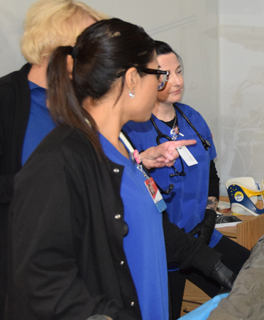 nursing students treating a victim