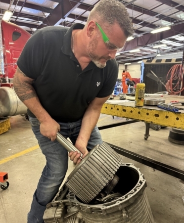 David Eastep, a Diesel Equipment student at Texas State Technical College’s North Texas campus, is a U.S. Army veteran that regularly helps his classmates. (Photo courtesy of TSTC.)
