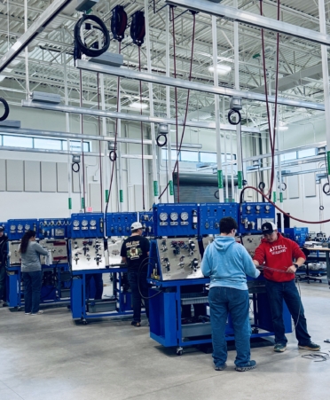 Photo caption: Area high school students have taken a manufacturing boot camp in June at The WorkSITE in Waco. (Photo courtesy of TSTC.)