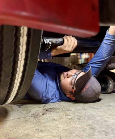 Moises Guerrero is a Diesel Equipment student at Texas State Technical College’s North Texas campus. He regularly assists fellow students with their class work. (Photo courtesy of TSTC.)