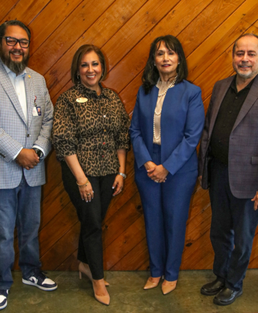 Eladio Jaimez (left), associate provost at Texas State Technical College’s Harlingen campus; Gina Cano-Monreal (second from left), provost at TSTC’s Harlingen campus; Darcia Cuellar, superintendent of The PossAble Dream Adult High School; and Daniel P. King, founder and board president of The PossAble Dream Foundation, celebrated the signing of a memorandum of understanding between TSTC and The PossAble Dream High School’s new site location in Harlingen.