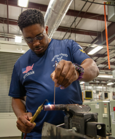 Vincent Dubose MEI Student Vincent Dubose is an Electrical Power and Controls graduate from Texas State Technical College’s North Texas campus. He is now part of the MEI (Mechanical, Electrical and Information Technology) Data Center Pathway program’s third cohort. (Photo courtesy of TSTC.)