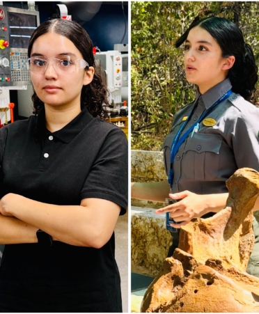photo-output (5) Photo caption: Samantha Higham, of League City, is a Precision Machining student at Texas State Technical College’s Waco campus and also works part-time at the Waco Mammoth National Monument. (Photos courtesy of TSTC.)