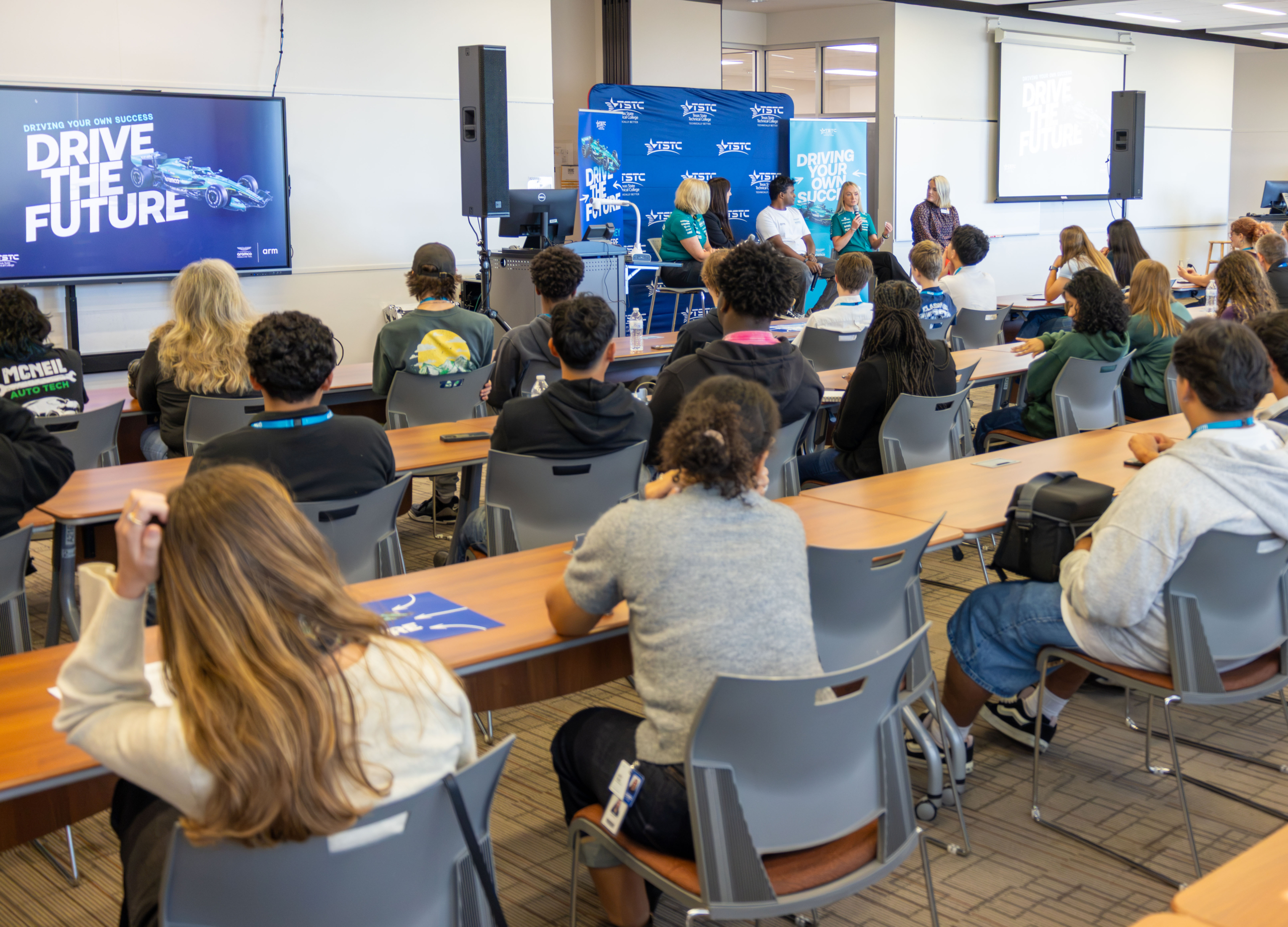 TSTC, Aston Martin F1 Team and Arm 'Drive the Future' at Williamson County STEM Event DRIVE THE FUTURE 9 scaled - TSTC, Aston Martin F1 Team and Arm 'Drive the Future' at Williamson County STEM Event